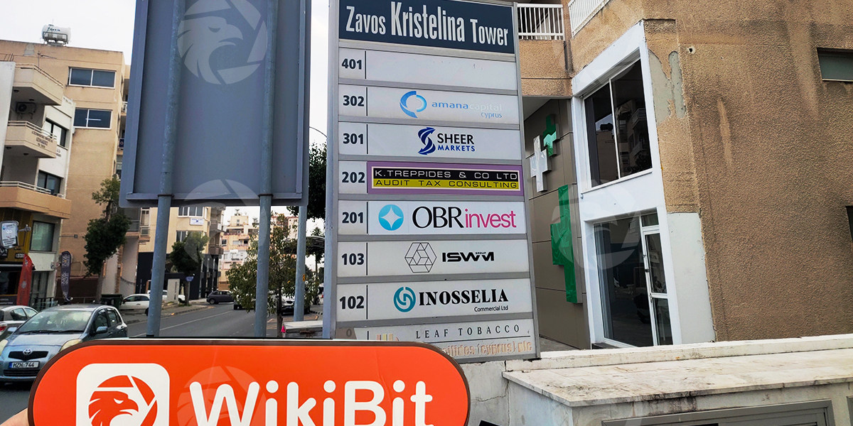 uma visita à troca de criptomoedas SHEER MARKETS em Chipre -- confirmação da existência do escritório